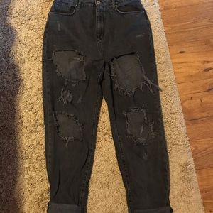 Black/grey urban outfitters bdg mom jeans. Size 31